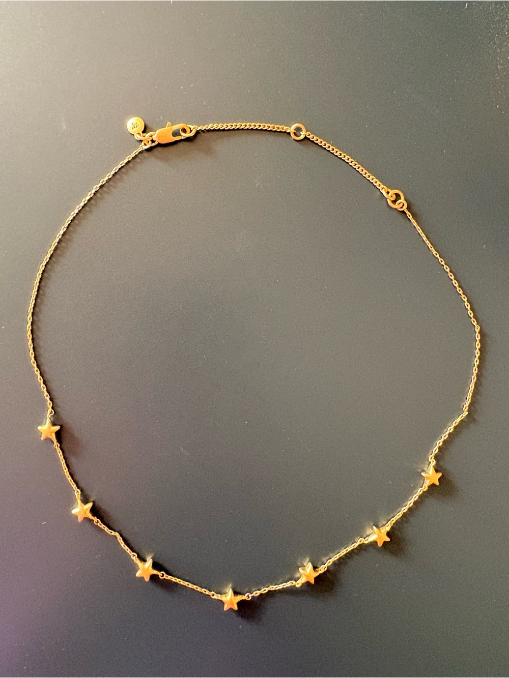 Madewell Gold Puffed Star Station Necklace